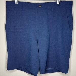 Adidas Ultimate365 Golf Shorts 34 Mens Herringbone Blue Sports UPF 50+ Outdoor